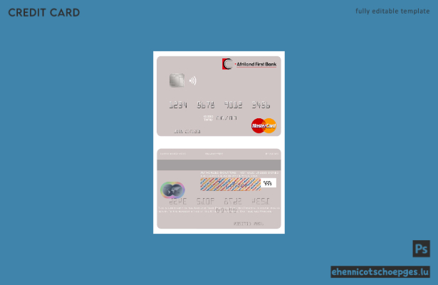 São Tomé und Príncipe Afrikaland First Bank Mastercard Beispielvorschau